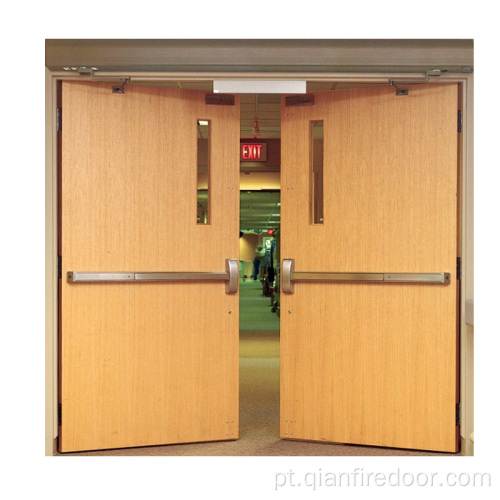 porta de aço de grão de madeira portas comerciais usadas
